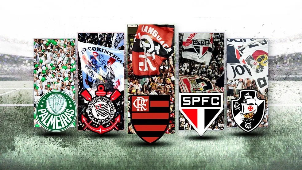 Flamengo, Corinthians, São Paulo, Palmeiras e Vasco serão