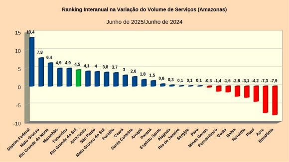 Serviços no Amazonas avançam 0,3% em junho, aponta IBGE - tBssFXx