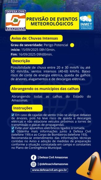 Amazonas tem alerta de chuvas intensas e ventos fortes - alerta chuvas D24AM 576x1024 1