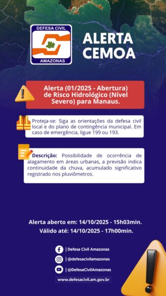 Manaus fica em estado de atenção com chuvas intensas e ventos fortes nesta terça-feira - WhatsApp Image 2025 10 14 at 16.25.52