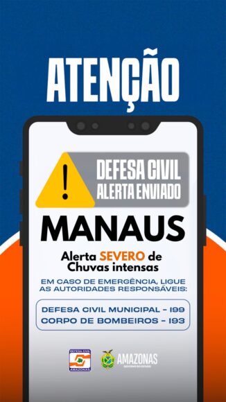 Defesa Civil emite alerta para chuvas intensas em Manaus nesta segunda-feira (15) - WhatsApp Image 2025 12 15 at 11.51.38