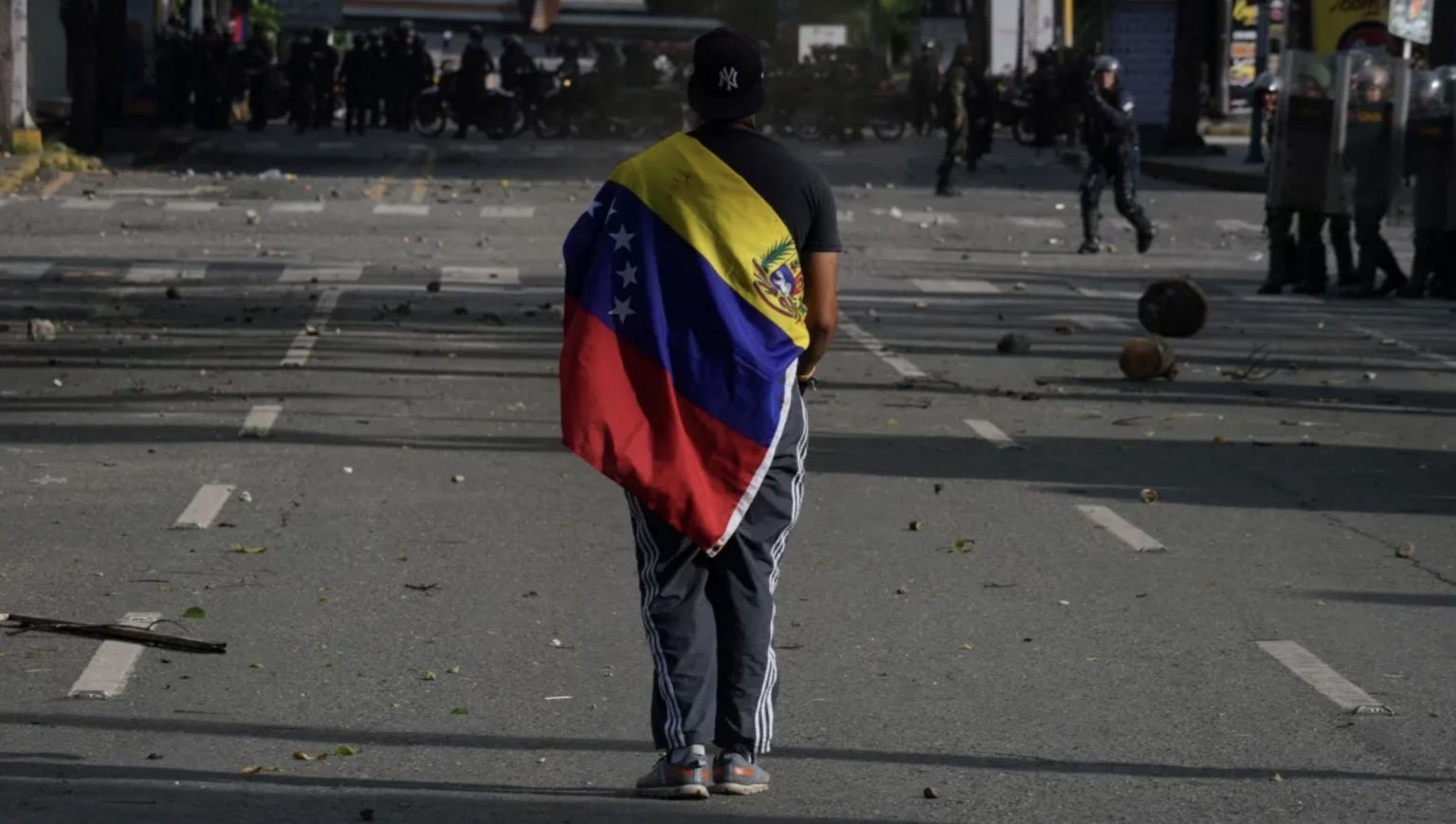 protesto nas ruas da Venezuela. ( 29/07/2024REUTERS/Alexandre Meneghini)