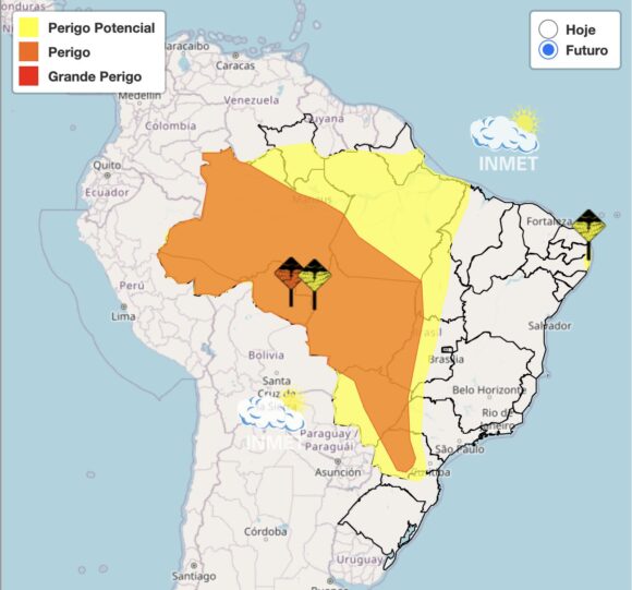 Inmet emite alerta de chuvas intensas com grau de perigo para quase todo o amazonas nesta quinta-feira (26) - 7