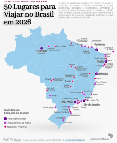 Amazonas em destaque: Manaus e Parintins integram ranking nacional de turismo - WhatsApp Image 2026 03 04 at 10.22.17 837x1024 1 Foto: Divulgação / Brasil em Mapas