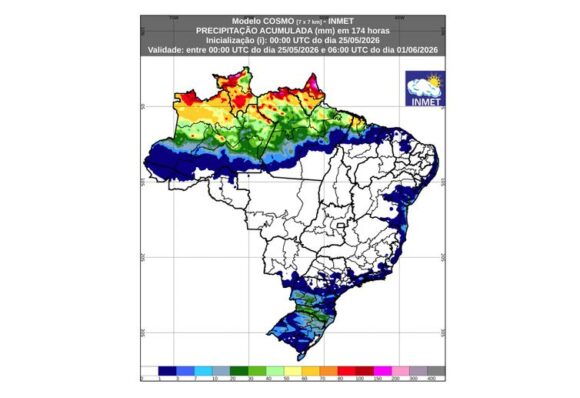 Norte e Sudeste devem começar semana com chuva forte, prevê Inmet - fig1 info 21 copy Inmet divulga previsão para semana de 25 de maio a 1º de junho - Foto: Arte/ Inmet