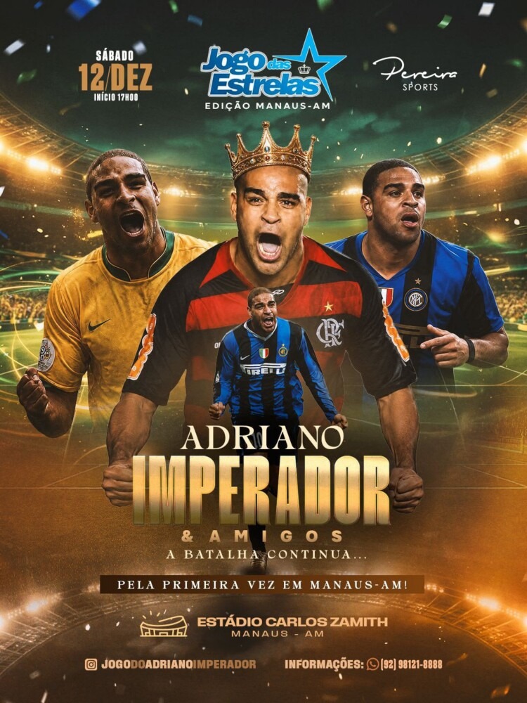 Jogo das Estrelas 2026 será em dezembro e traz Adriano Imperador pela primeira vez a Manaus - image 3